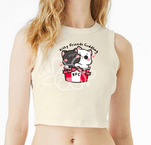 Load image into Gallery viewer, Kitty Friends Cuddling Graphic Muscle Tank