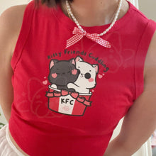 Load image into Gallery viewer, Kitty Friends Cuddling Graphic Muscle Tank