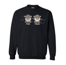 Load image into Gallery viewer, Angy + Happy Moo Deng Hippo Embroidered Graphic Sweatshirt/Hoodie