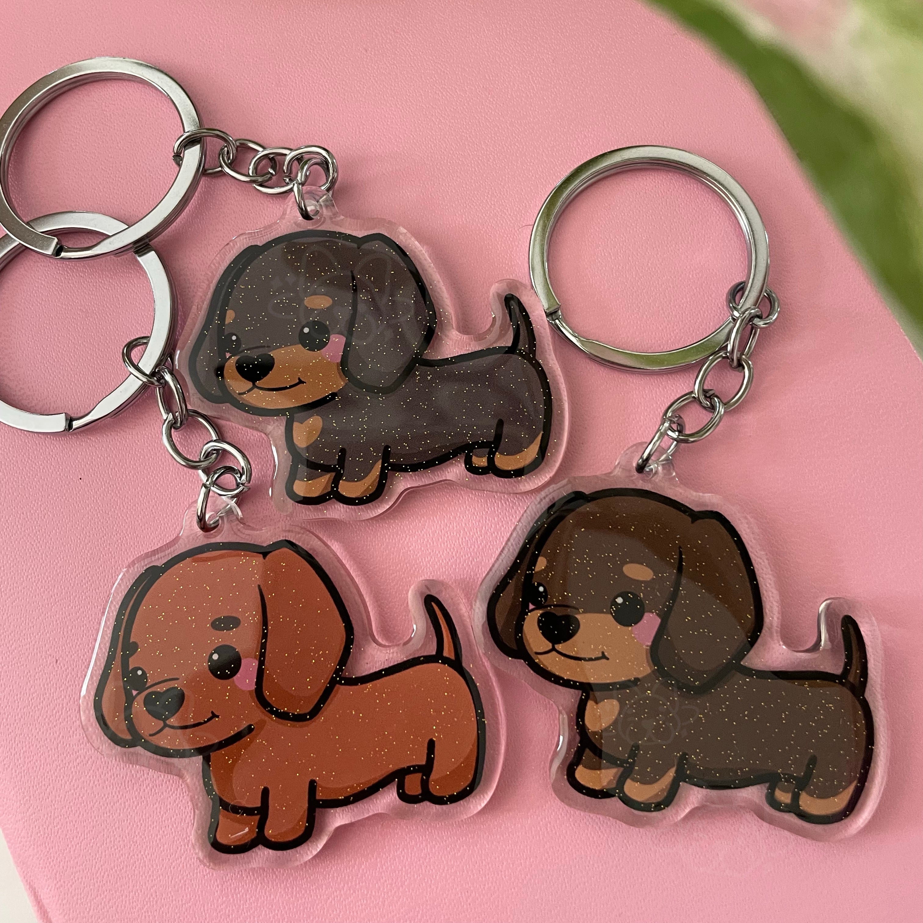 Dachshund Weiner Dog Acrylic Pet Keychain – Sugar Bubbas