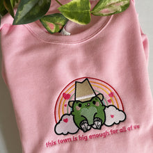 Load image into Gallery viewer, This Town is Big Enough for All of Us Handmade Embroidered Graphic Apparel