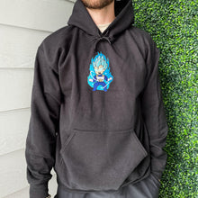 Load image into Gallery viewer, DBZ Blue Fire Chibi Hoodie PREORDER