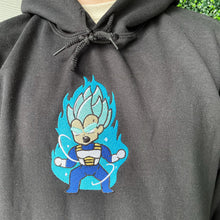 Load image into Gallery viewer, DBZ Blue Fire Chibi Hoodie PREORDER