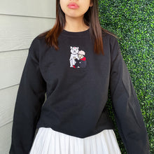 Load image into Gallery viewer, Dog + Pink boy Chibi Handmade Embroidered Graphic Apparel