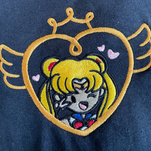 Load image into Gallery viewer, Moon Scout Handmade Embroidered Graphic Apparel