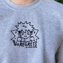Load image into Gallery viewer, No Regrets in this Life Handmade Embroidered Graphic Apparel