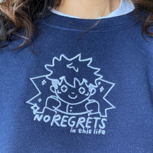 Load image into Gallery viewer, No Regrets in this Life Handmade Embroidered Graphic Apparel