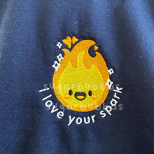Load image into Gallery viewer, I Love Your Spark Handmade Embroidered Graphic Apparel