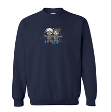 Load image into Gallery viewer, SatoSugu Frolic in Blue Flowers Handmade Embroidered Graphic Apparel