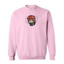 Load image into Gallery viewer, Red Haired Girl with Chains Handmade Embroidered Graphic Apparel