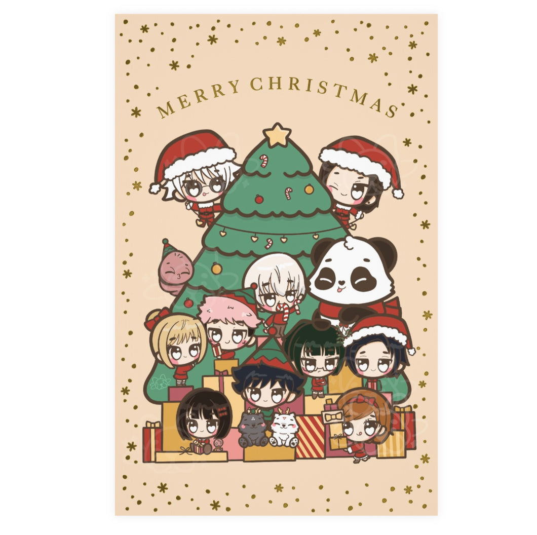 Satosugu Christmas Card Gold Foil Holiday Card/Print