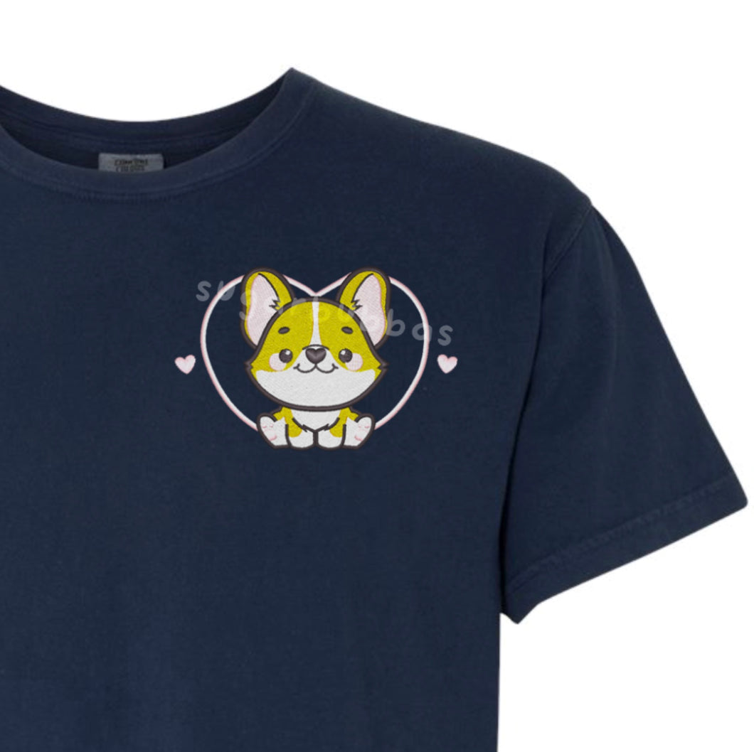 Corgi Embroidered Graphic Apparel