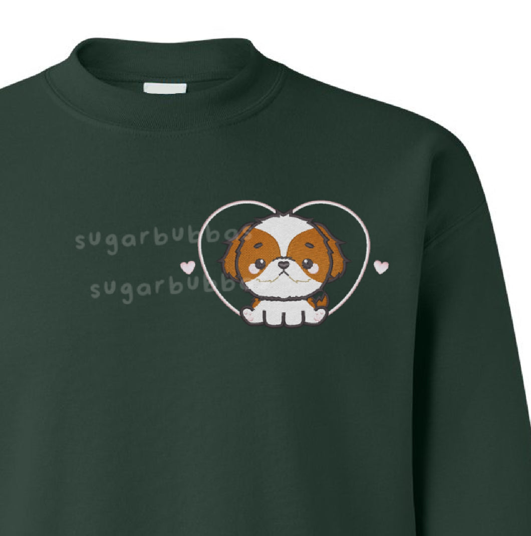 Shih Tzu Embroidered Graphic Apparel