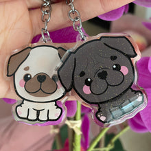 Load image into Gallery viewer, Pug Dog Acrylic Pet Keychain
