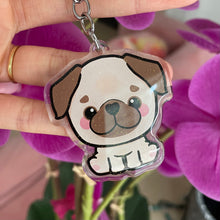Load image into Gallery viewer, Pug Dog Acrylic Pet Keychain
