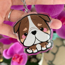 Load image into Gallery viewer, English Bulldog Dog Acrylic Pet Keychain
