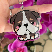 Load image into Gallery viewer, English Bulldog Dog Acrylic Pet Keychain
