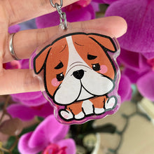 Load image into Gallery viewer, English Bulldog Dog Acrylic Pet Keychain
