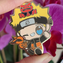 Load image into Gallery viewer, Nine Tail Ninja Gold Plated Hard Enamel Pins
