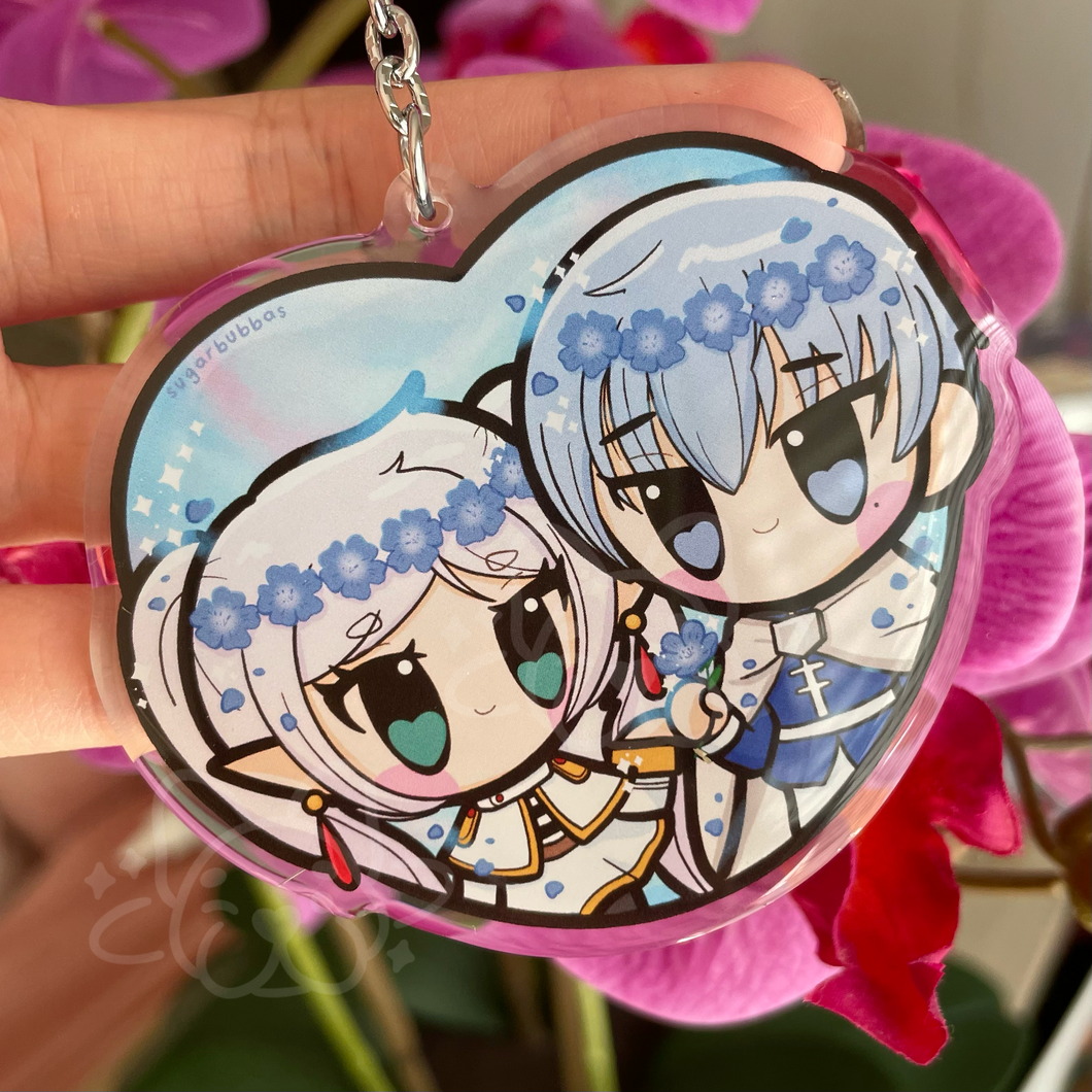 Elf Granny + Cutie Human Acrylic Keychain