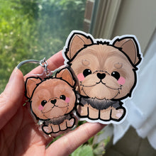 Load image into Gallery viewer, Yorkshire Terrier Yorkie Keychain + Sticker Bundle
