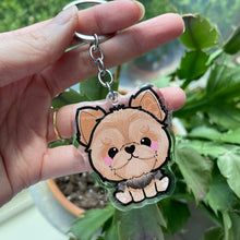 Load image into Gallery viewer, Yorkshire Terrier Yorkie Short Haired Dog Acrylic Pet Keychain
