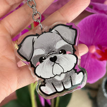 Load image into Gallery viewer, Schnauzer Acrylic Pet Keychain
