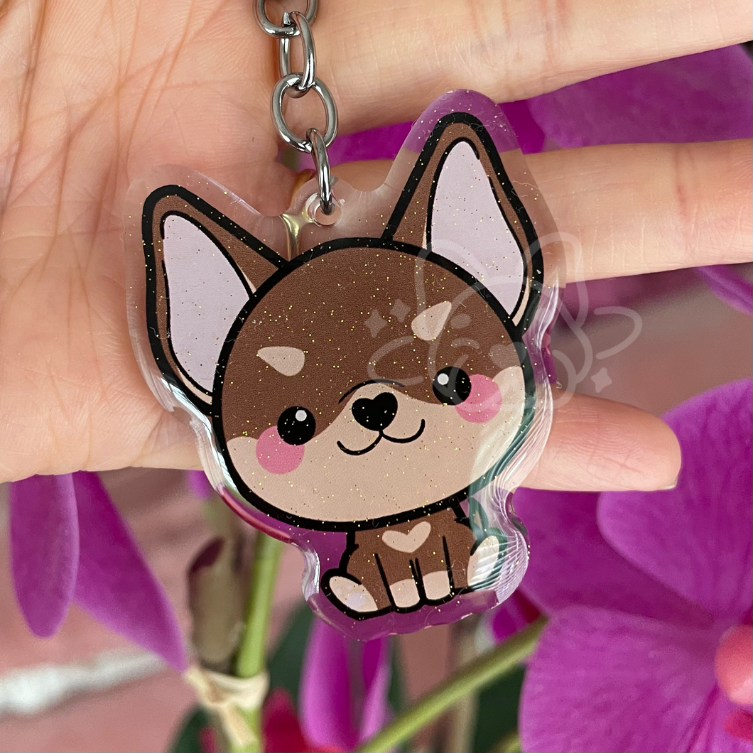 Chihuahua Dog Acrylic Pet Keychain