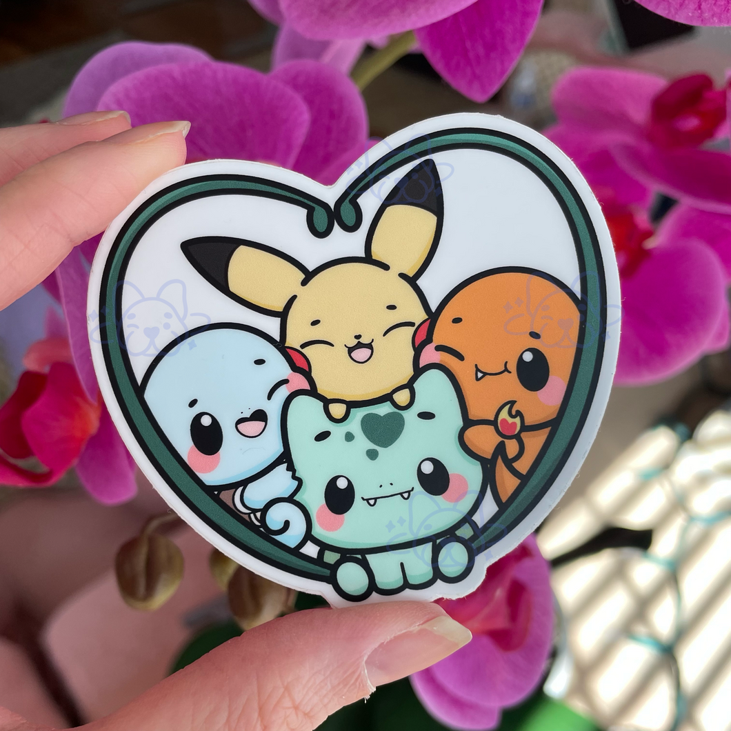 First Gen Poke Love Vinyl Sticker