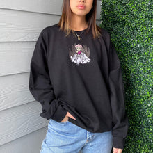 Load image into Gallery viewer, Chibi Devil Man Hand Embroidered Graphic Crewneck Sweatshirt

