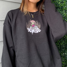 Load image into Gallery viewer, Chibi Devil Man Hand Embroidered Graphic Crewneck Sweatshirt
