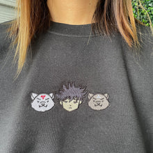 Load image into Gallery viewer, Wolf boy and Dogs Chibi Hand Embroidered Graphic Apparel
