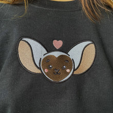 Load image into Gallery viewer, Chibi Lemur Hand Embroidered Graphic Crewneck Sweatshirt
