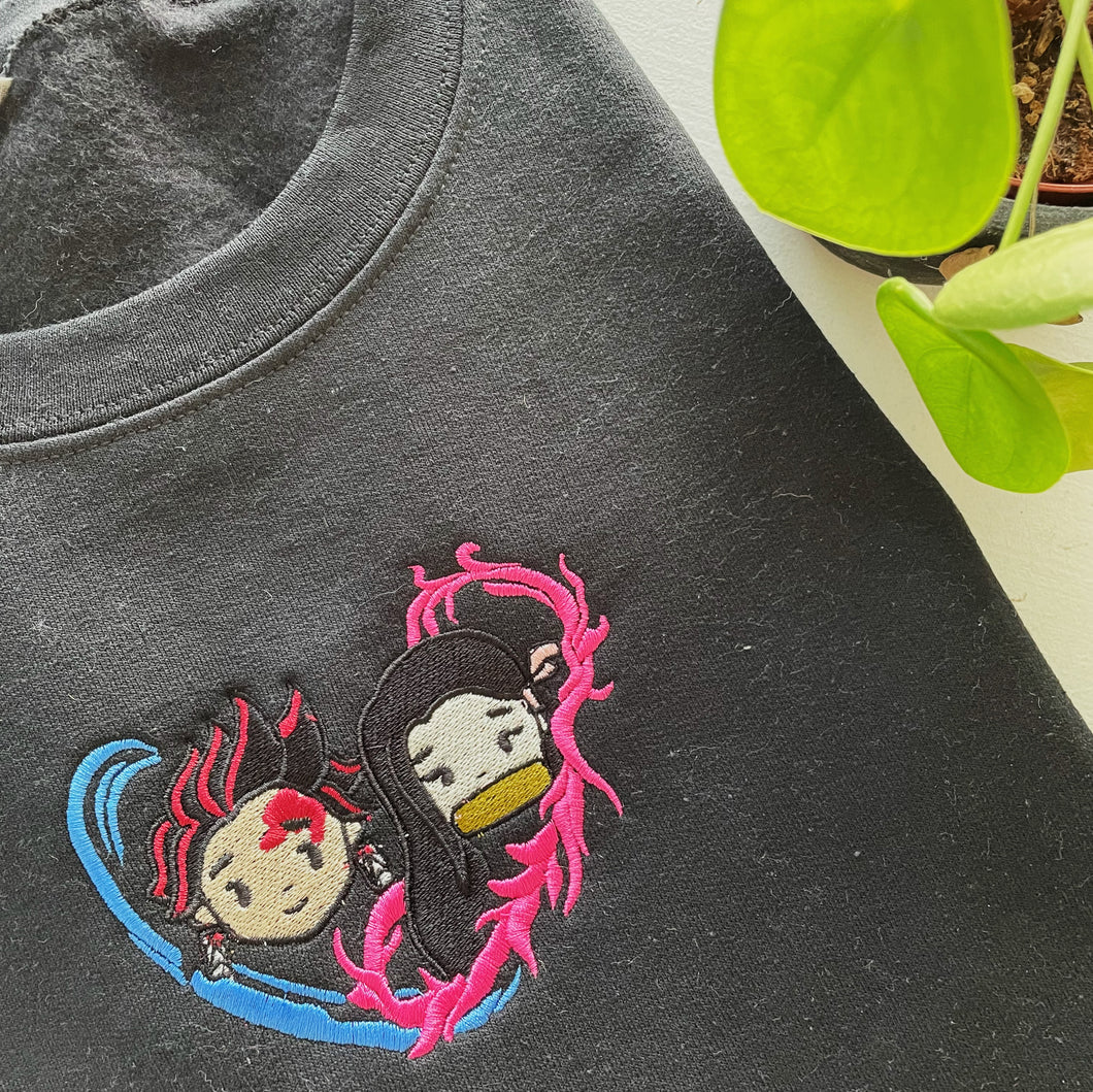 The Power of Siblings Handmade Embroidered Graphic Apparel