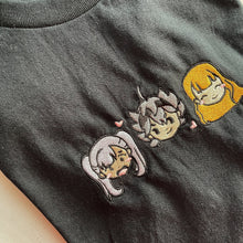 Load image into Gallery viewer, Asta + His Girls Chibi Handmade Embroidered Graphic Apparel
