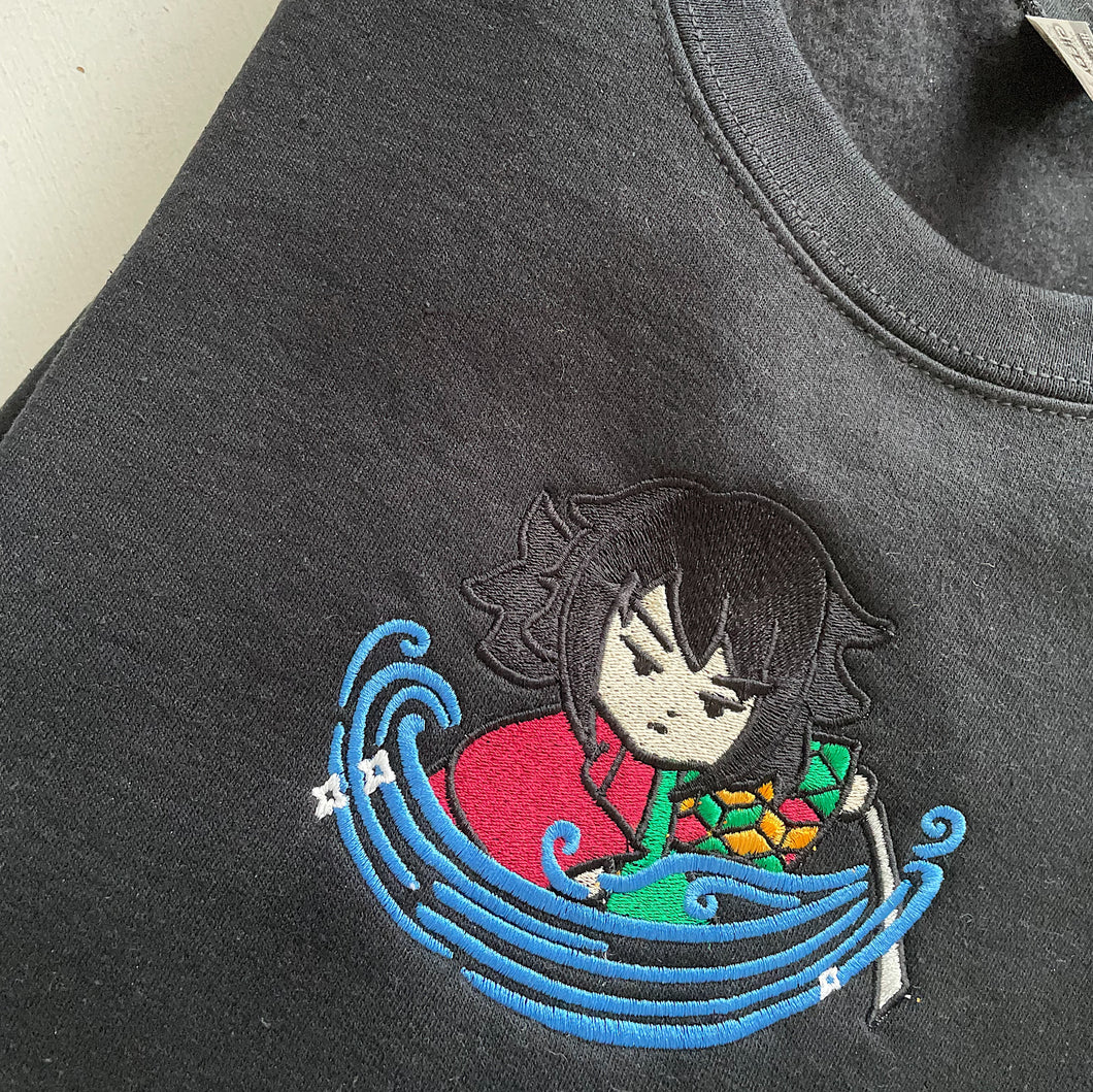 Water Slayer who Everyone Hates Handmade Embroidered Graphic Crewneck Sweatshirt