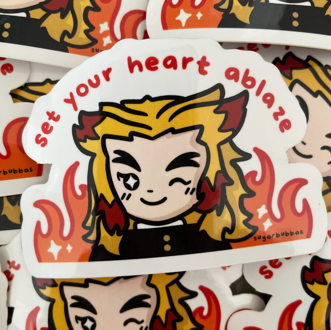 Set Your Heart Ablaze Vinyl Sticker