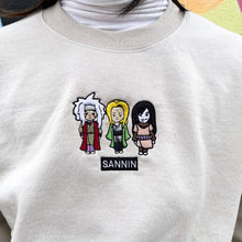 Load image into Gallery viewer, The Legendary Trio Sand Hand Embroidered Crewneck Sweatshirt
