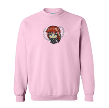 Load image into Gallery viewer, Red Haired Girl with Chains Handmade Embroidered Graphic Apparel

